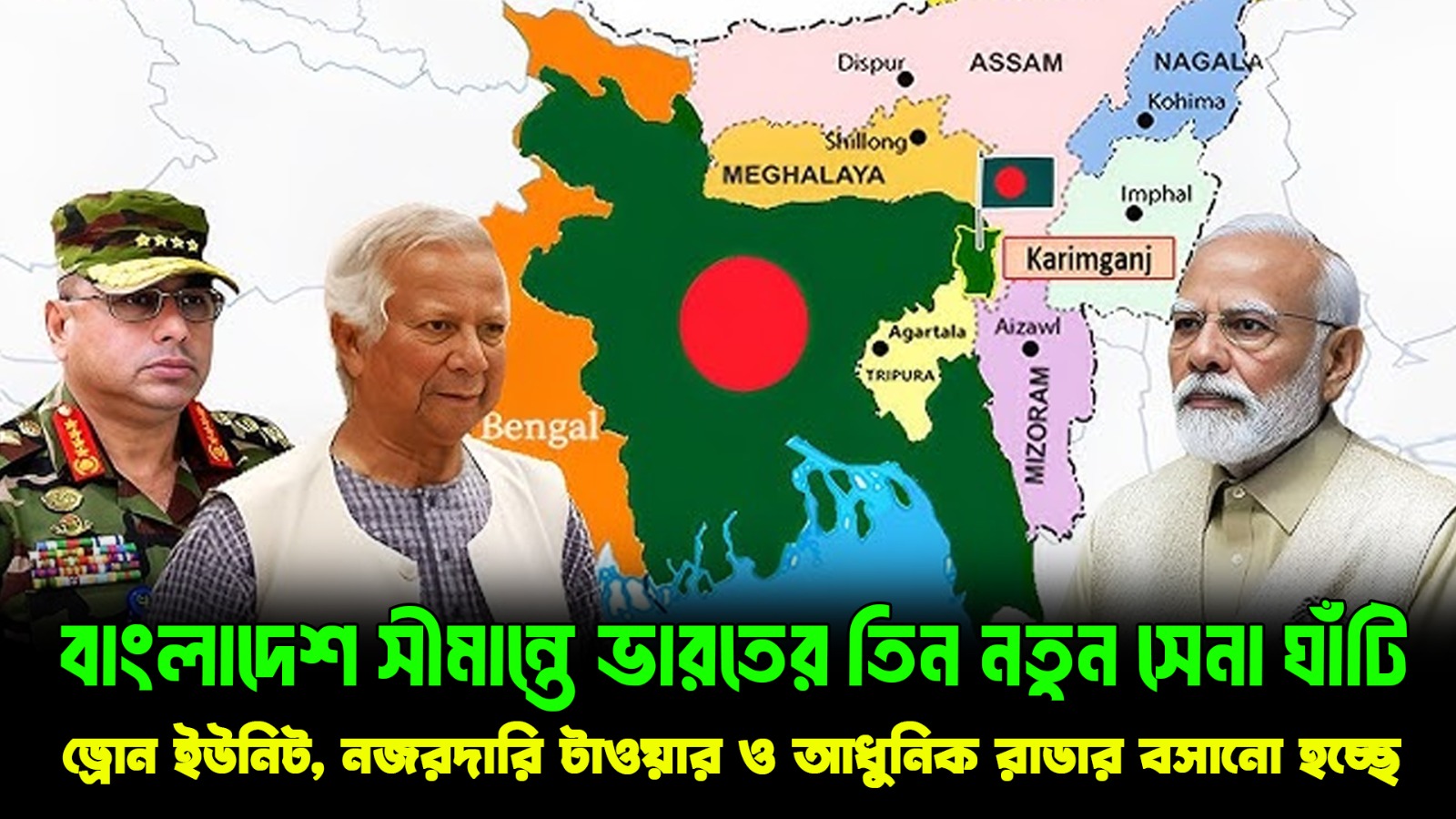 বাংলাদেশ সীমান্তে ভারতের তিন সেনা ঘাঁটি—কেন হঠাৎ এত সামরিক তৎপরতা?